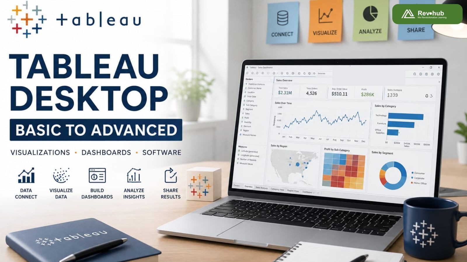 Tableau Desktop Basic to Advanced (Visualizations Dashboards Software)